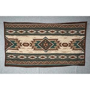 HiEnd Accents Lush Home Southwestern Quilted Pillow Sham King Brown Green Tan
